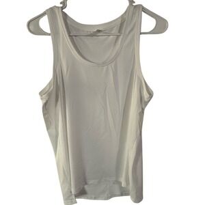 Muji White Scoop Neck Tank Top Size S